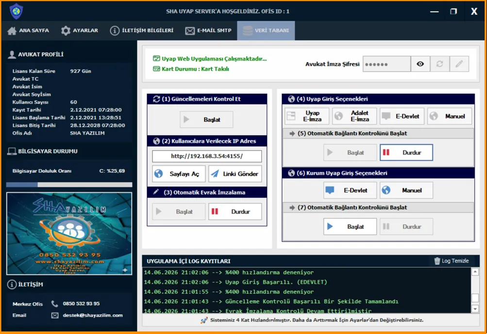UYAP Avukat Portal Ana Sayfa Çoklu Oturum