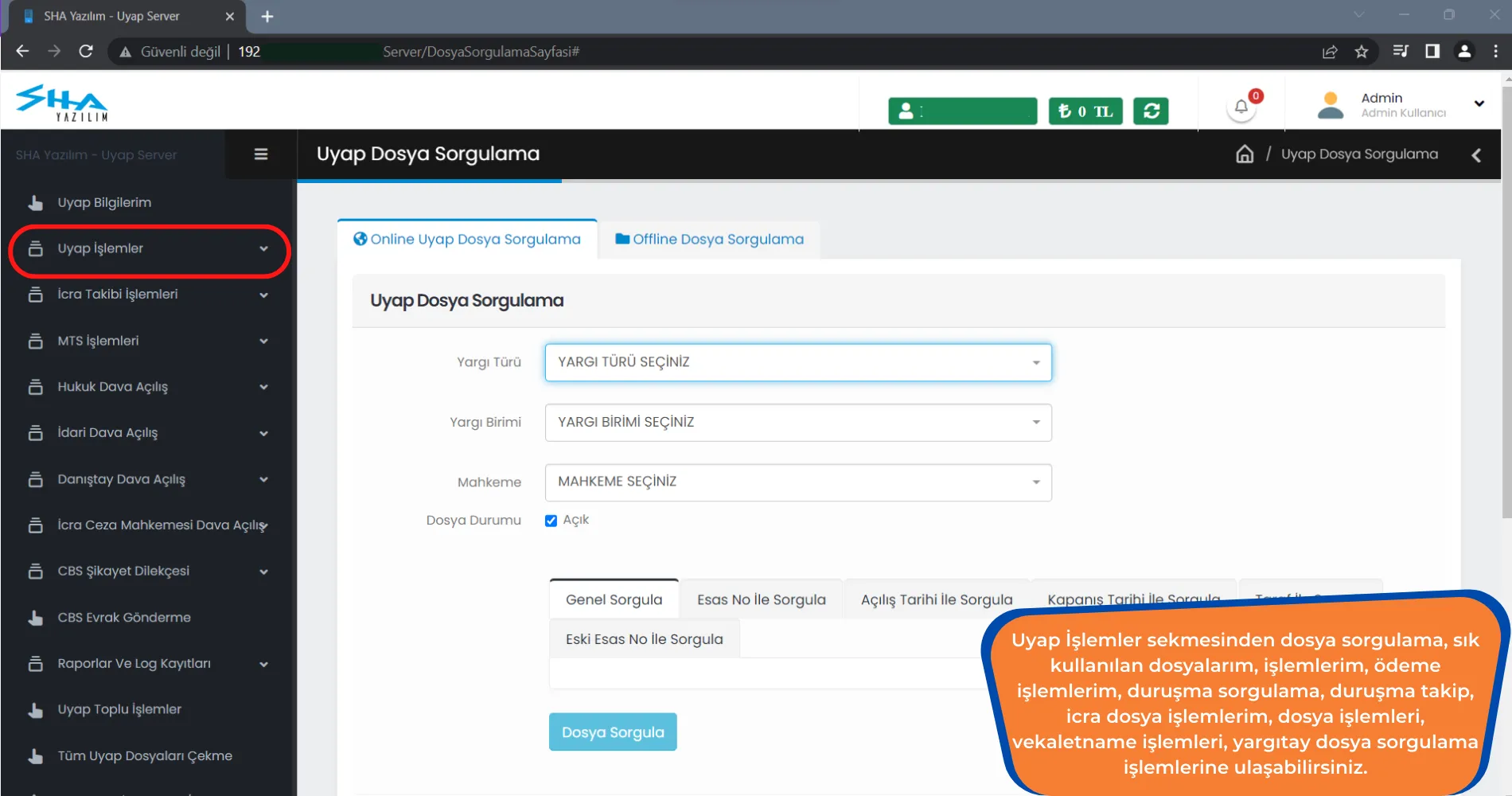 UYAP Avukat Portal Evrak Gönder