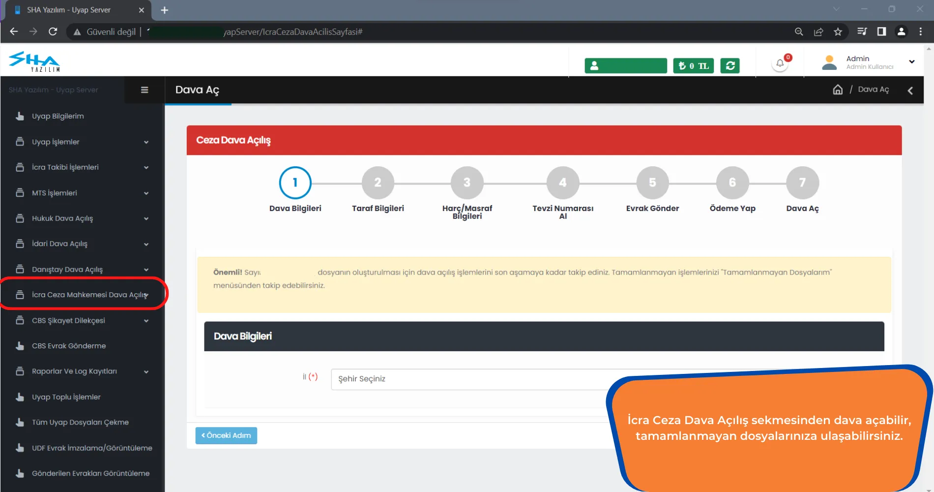 UYAP Avukat Portal Safahat Sorgulama